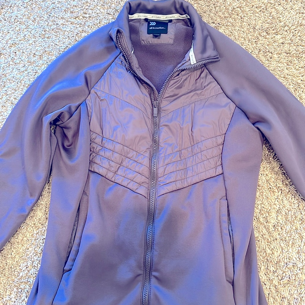 All in motion - lightweight activewear jacket. Purple. Size small.